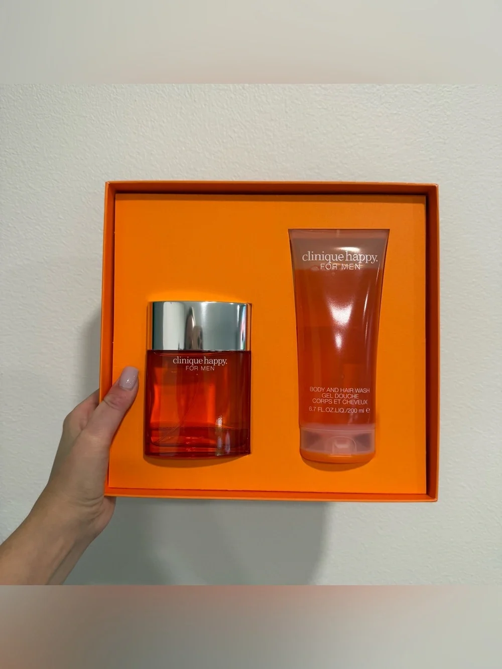 Clinique Happy For Men Cologne and Body & Hair Wash Gift Set